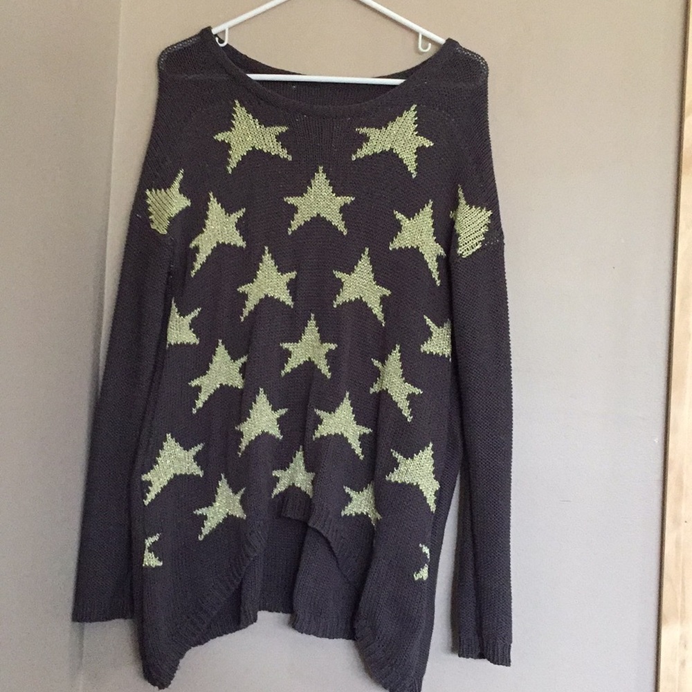 Star print sweater dress